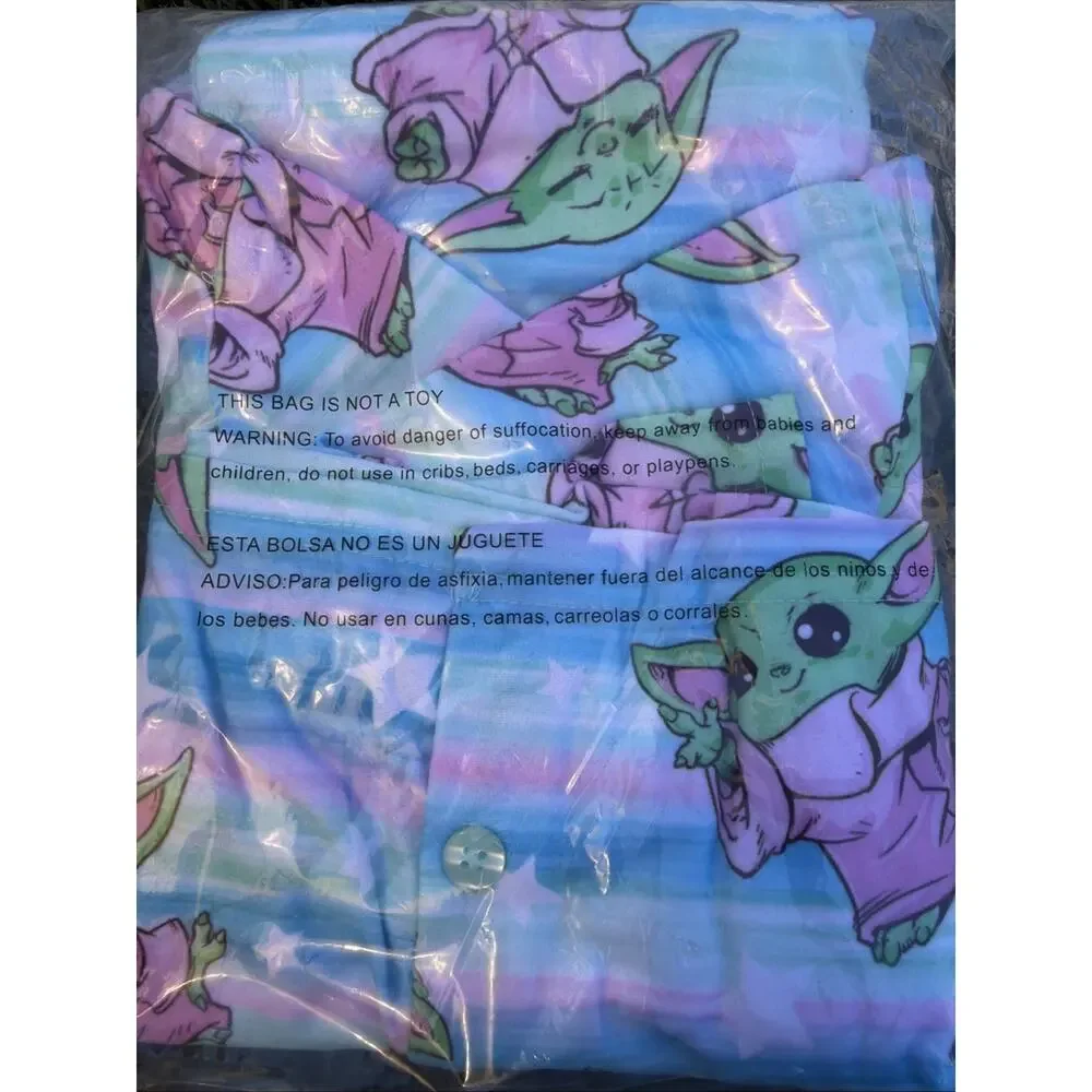Star Wars Girls Long Sleeve Flame Resistant Baby Yoda Grogu Pajama Set Size 4